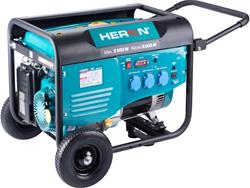HERON elektrocentrála benzínová 13HP/5,5kW, pro svařování, podvozek  ( použitý předváděcí model s plnou zárukou ), 8896413